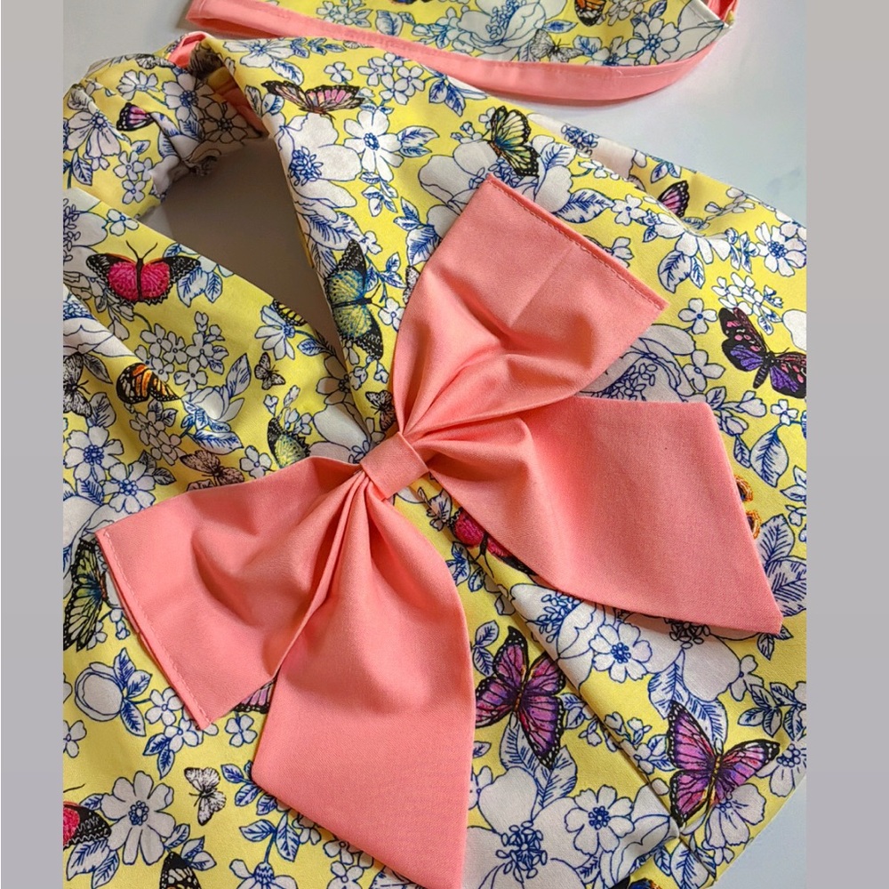 Floral Knot Bag with Pink Bow